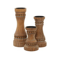 11.85'' H Wood Tabletop Candlestick