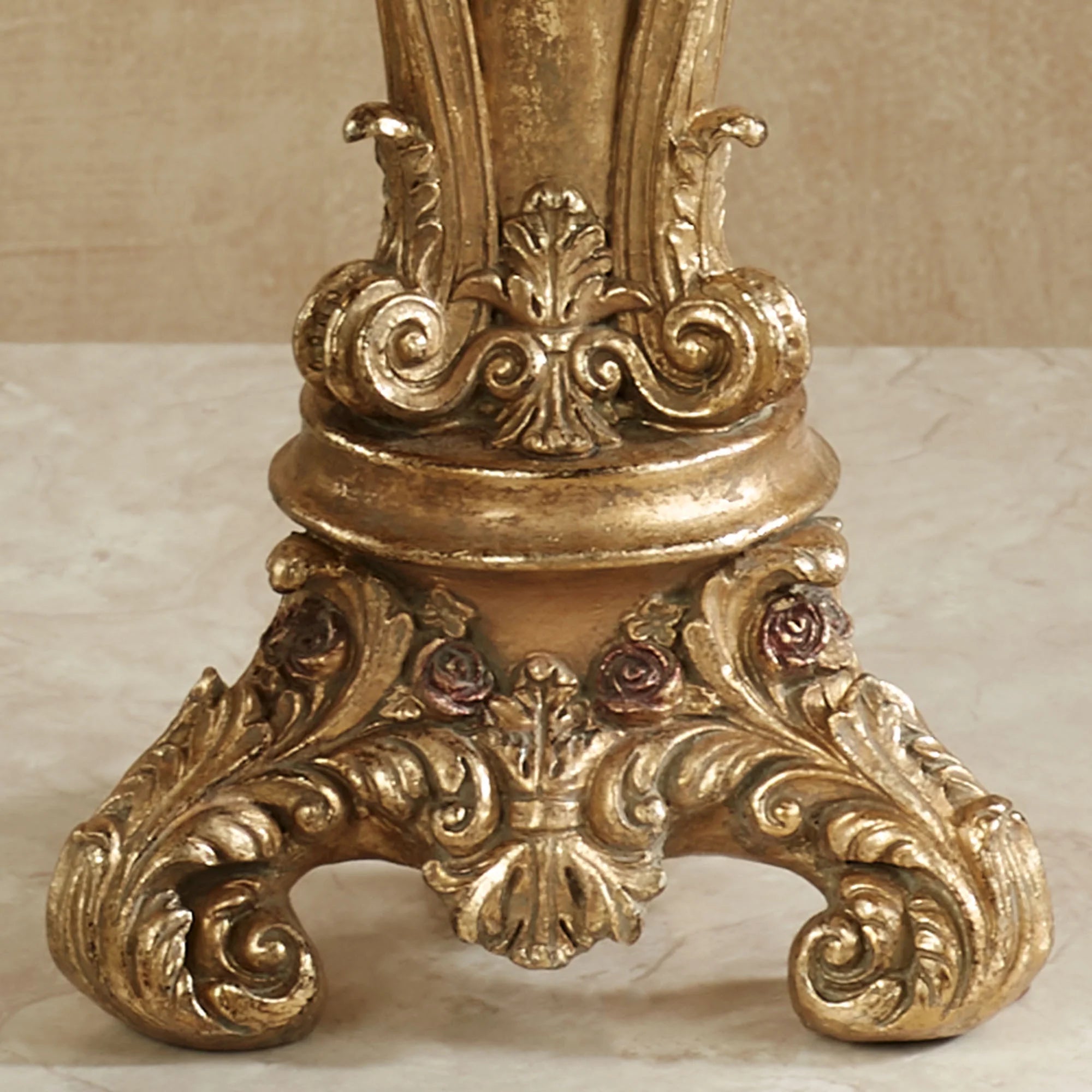 Angelique Ornate Candleholders Aged Gold Set of 3