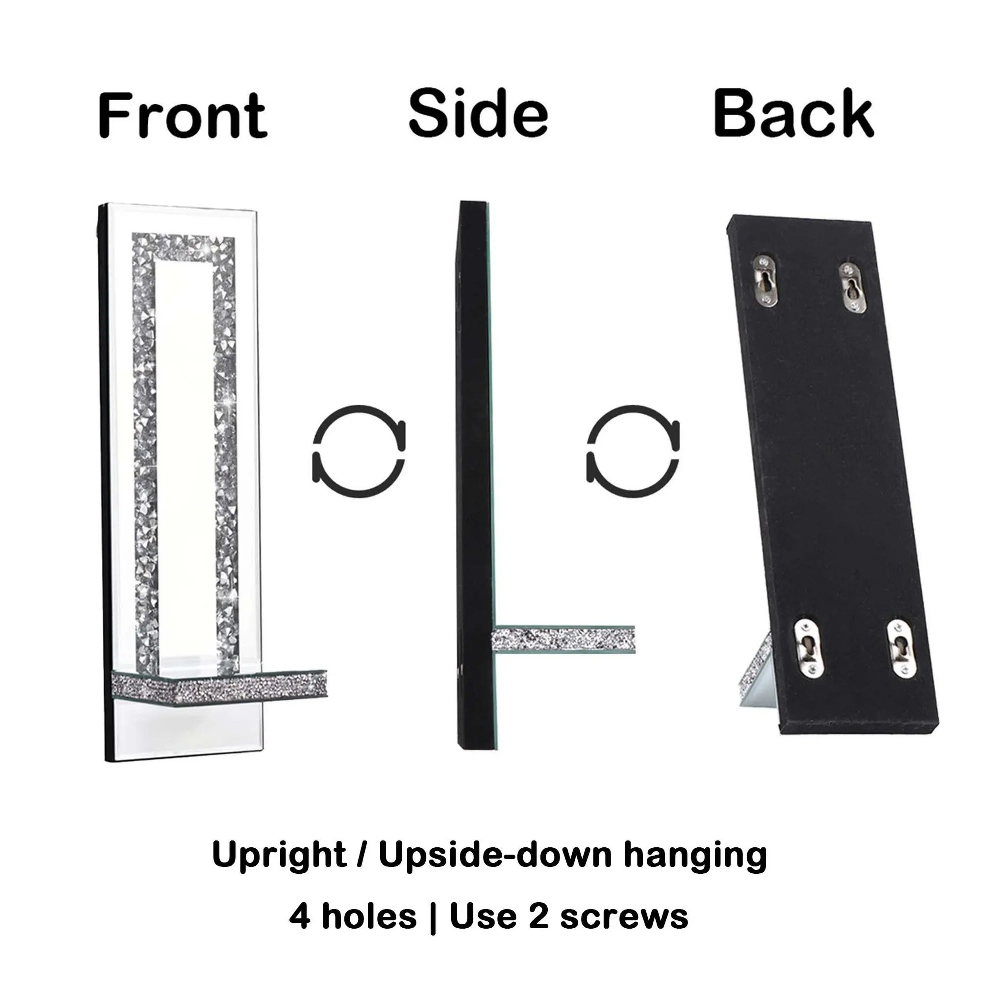 Luxury Crystal Wall Candle Holders Set of 2