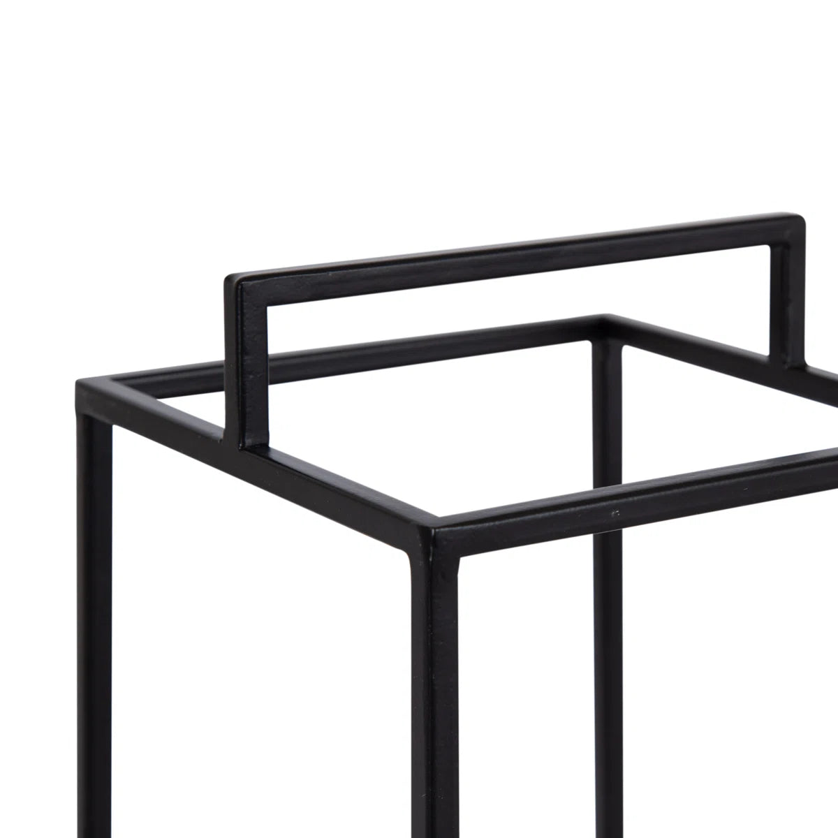 Wood and Metal Two-Piece Candle Holder Set